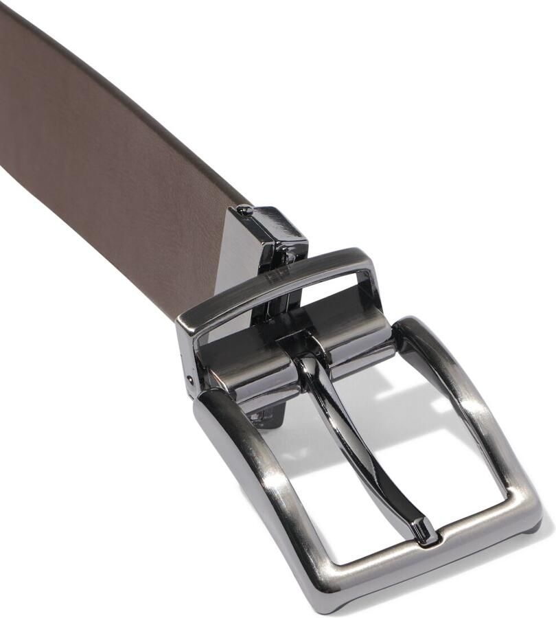 Menclothing Omkeerbare Mannenriem 3.5cm Zwart (zwart)