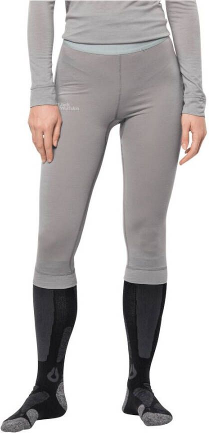 Jack Wolfskin Alpspitze Wool Pants Women Funktionsunterwäsche mit Merino Damen M medium grey heather medium grey heather