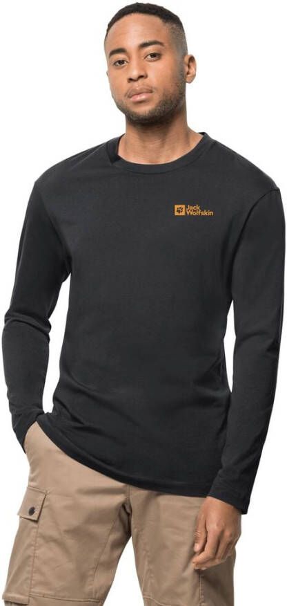 Jack Wolfskin Essential Longsleeve Men Shirt met lange mouwen Heren 3XL zwart black