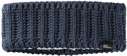 Jack Wolfskin Highloft Knit Headband Women Hoofdband Dames M blue night blue