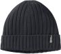 Jack Wolfskin Rib Knit Beanie Winddichte gebreide muts one size zwart black - Thumbnail 2