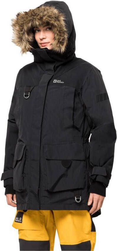 Jack Wolfskin 1995 Series Parka Women Waterdichte expeditie-donsjas Dames XL zwart black