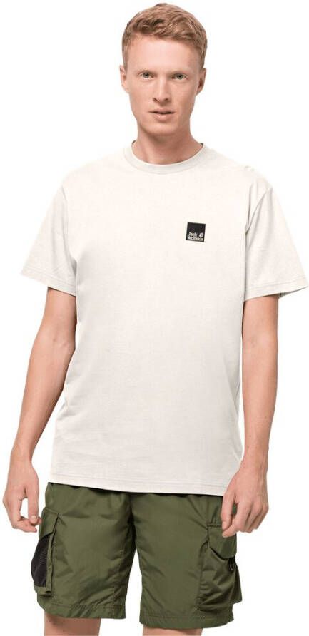 Jack Wolfskin 365 T-Shirt Men Heren T-shirt van biologisch katoen S geel cotton white