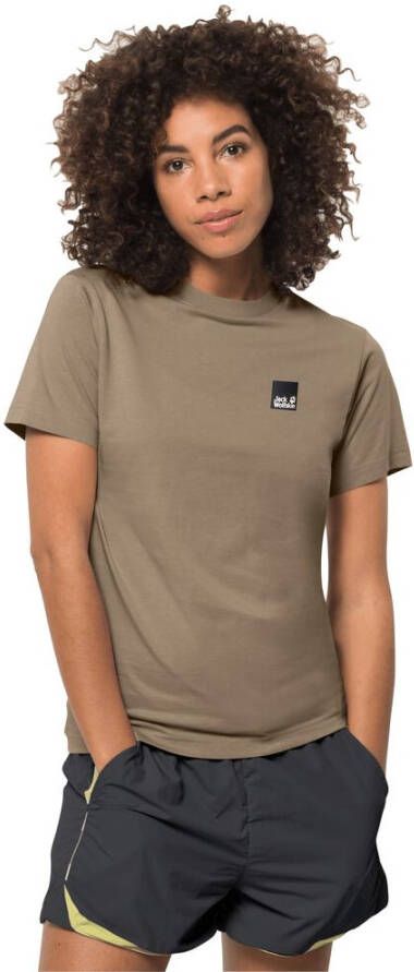 Jack Wolfskin 365 T-Shirt Women Dames T-shirt van biologisch katoen S bruin cookie