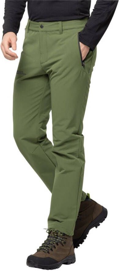 Jack Wolfskin Activate Thermic Pants Men Softshell-wandelbroek Heren 48 groen greenwood