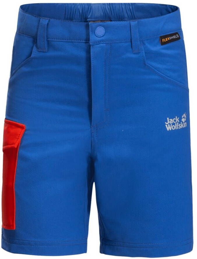 Jack Wolfskin Active Shorts Kids Korte softshellbroek Kinderen 128 blauw coastal blue