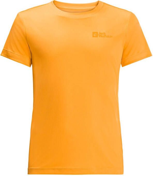 Jack Wolfskin Active Solid T-Shirt Kids Functioneel shirt Kinderen 140 bruin orange pop