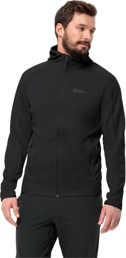 Jack Wolfskin Alpgrat Hooded FZ Men Fleece jack Heren XXXL black