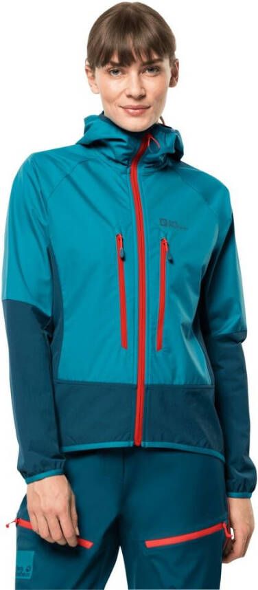 Jack Wolfskin Alpspitze Hoody Women Softshelljack Dames L freshwater blue freshwater blue