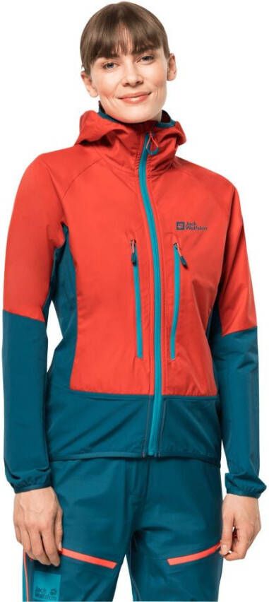 Jack Wolfskin Alpspitze Hoody Women Softshelljack Dames XS grenadine