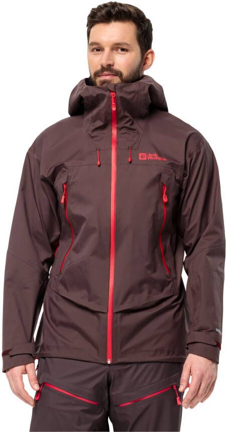 Jack Wolfskin Alpspitze Pro 3L Jacket Men Zeer goed ademend skitouring-jack met RECCO -lokalisatie XXL red earth red earth