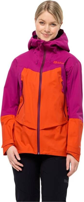 Jack Wolfskin Alpspitze Pro 3L Jacket Women Hardshell skitouring-jack met RECCO -lokalisatiesysteem S vibrant orange vibrant orange