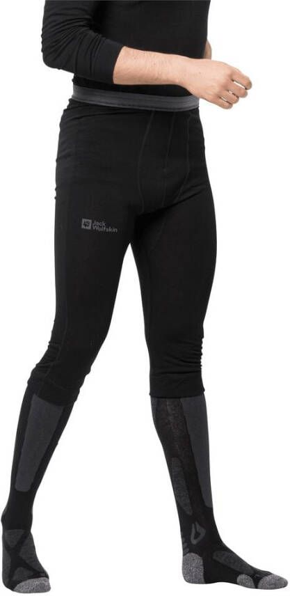 Jack Wolfskin Alpspitze Wool Pants Men Merinos functioneel ondergoed Heren L grijs black