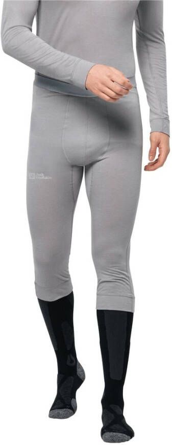 Jack Wolfskin Alpspitze Wool Pants Men Merinos functioneel ondergoed Heren M wit medium grey heather