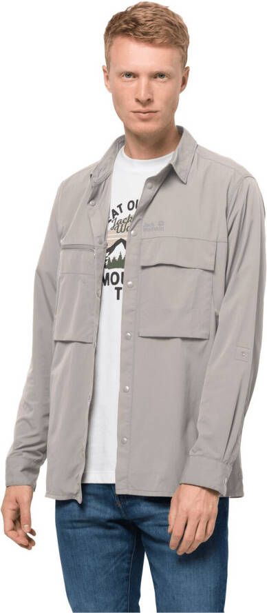 Jack Wolfskin Atacama Vent Support System Shirt Men Wandeloverhemd Heren XXL grijs ash grey