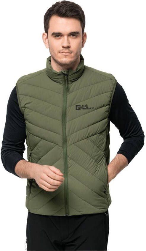 Jack Wolfskin Athletic Down Vest Men Donzen bodywarmer Heren L greenwood