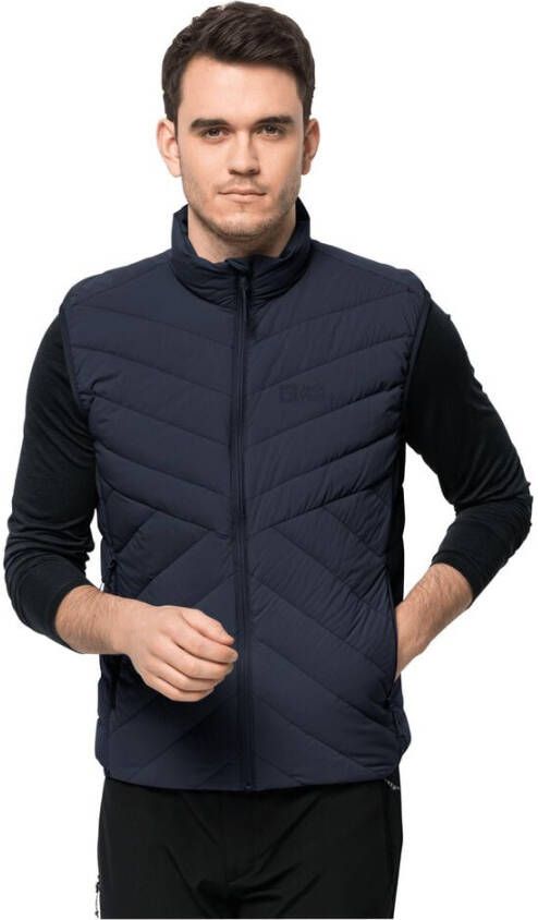 Jack Wolfskin Athletic Down Vest Men Donzen bodywarmer Heren S blue night blue