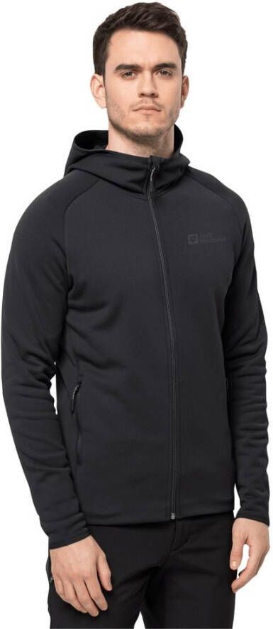 Jack Wolfskin Baiselberg Hooded FZ Men Fleece jack Heren XXXL black