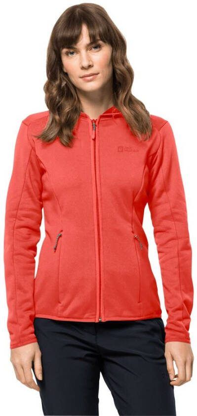 Jack Wolfskin Baiselberg Hooded FZ Women Fleece jack Dames S red hot coral