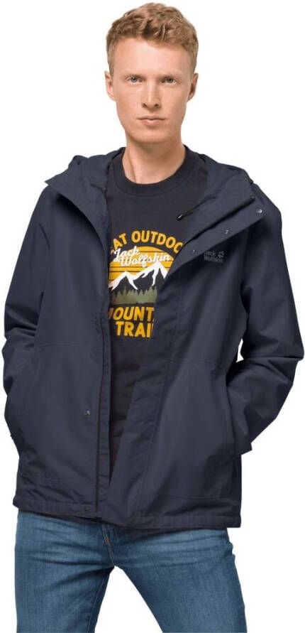 Jack Wolfskin Baydream Jacket Men Regenjack Heren L blue night blue