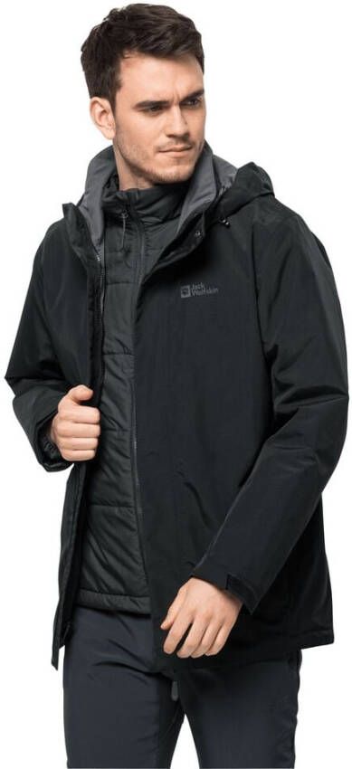 Jack Wolfskin Bergland 3in1 Jacket Men 3in1 jack Heren XL grijs black