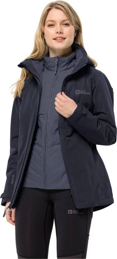 Jack Wolfskin Bergland 3in1 Jacket Women 3in1 jack Dames S graphite