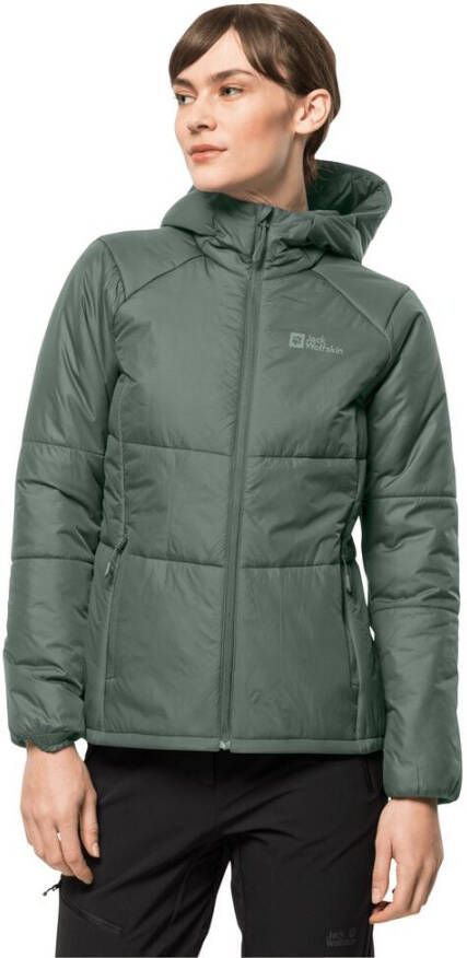 Jack Wolfskin Bergland Ins Hoody Women Isolerend jack Dames XL hedge green hedge green