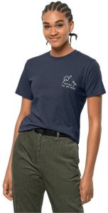 Jack Wolfskin Bergliebe T-Shirt Women Dames T-shirt van biologisch katoen XXL blue night blue