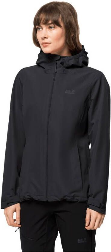 Jack Wolfskin Besler 2L Jacket Women Regenjack Dames XL zwart black