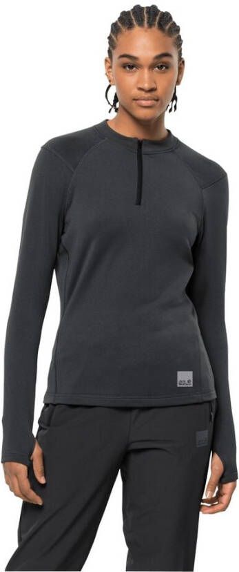 Jack Wolfskin Bike Commute Halfzip Women Fleece trui Dames XXL phantom