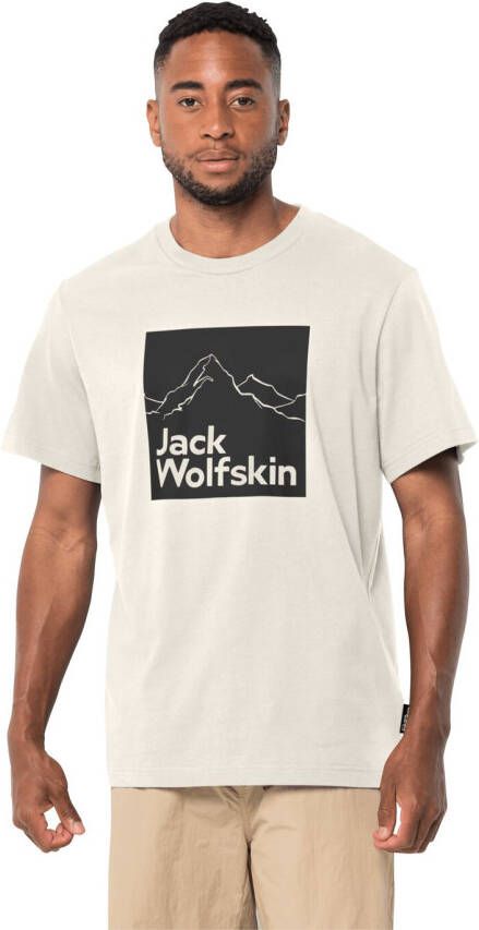 Jack Wolfskin Brand T-Shirt Men Heren T-shirt van biologisch katoen 3XL geel egret