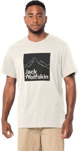 Jack Wolfskin Brand T-Shirt Men Heren T-shirt van biologisch katoen XXL geel egret