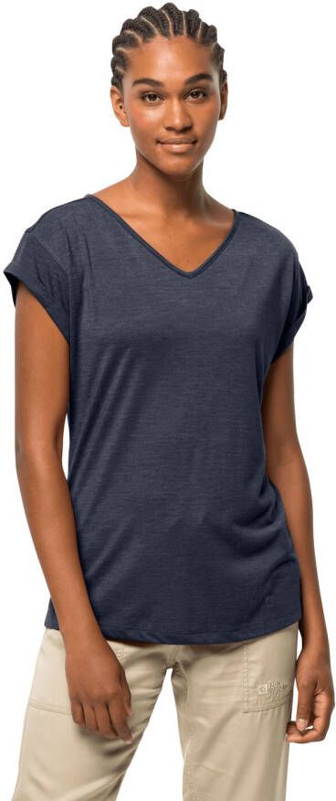 Jack Wolfskin Coral Coast T-Shirt Women Dames T-shirt XS blue night blue