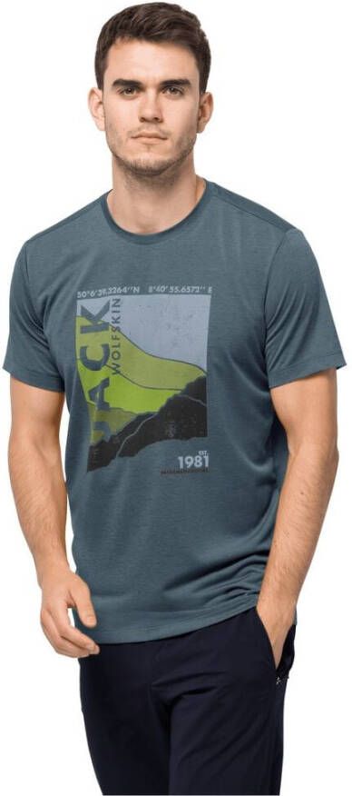 Jack Wolfskin Crosstrail Graphic T-Shirt Men Functioneel shirt heren M grijs storm grey
