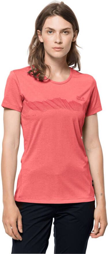 Jack Wolfskin Crosstrail Graphic T-Shirt Women Functioneel shirt Dames XL desert rose desert rose