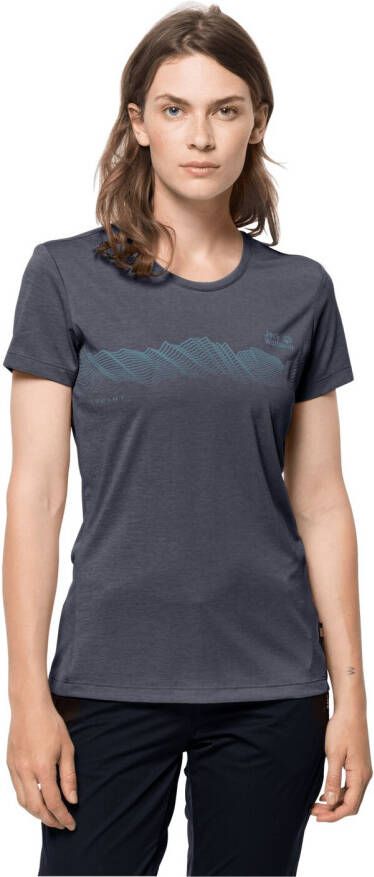 Jack Wolfskin Crosstrail Graphic T-Shirt Women Functioneel shirt Dames XS graphite