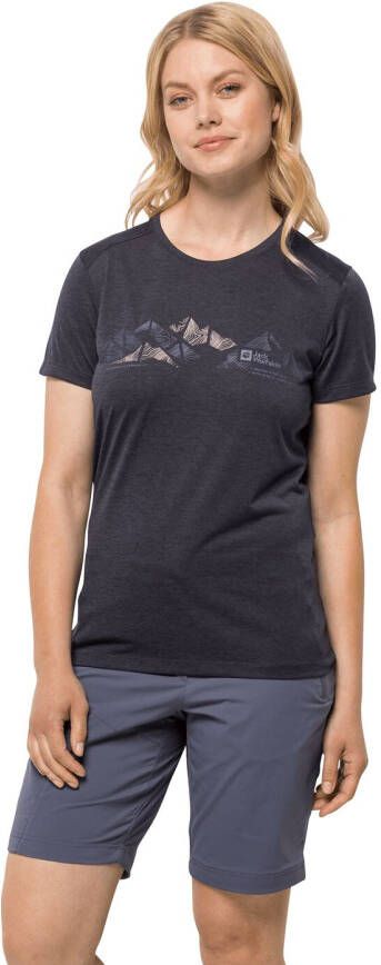 Jack Wolfskin Crosstrail Graphic T-Shirt Women Functioneel shirt Dames M graphite