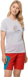 Jack Wolfskin Crosstrail Graphic T-Shirt Women Functioneel shirt Dames XXL wit white cloud