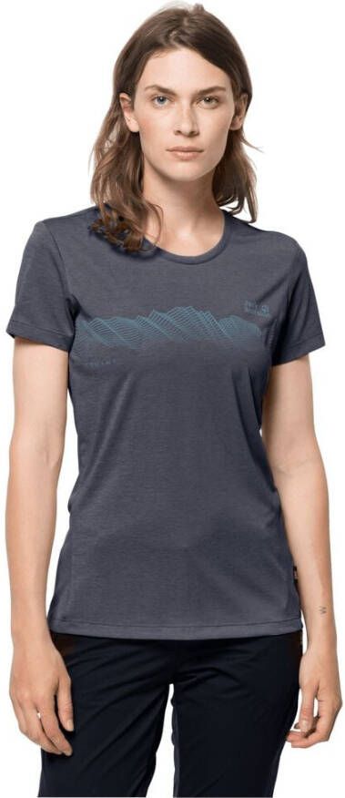 Jack Wolfskin Crosstrail Graphic T-Shirt Women Functioneel shirt Dames XS graphite