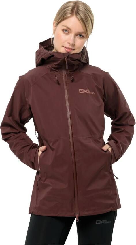 Jack Wolfskin Cyrox 3L Jacket Women Innovatief hardshell-regenjack Dames XL dark maroon dark maroon