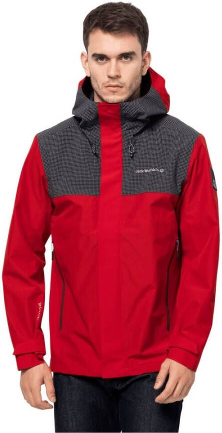 Jack Wolfskin DNA Block Jacket Men Regenjack Heren L rood adrenaline red