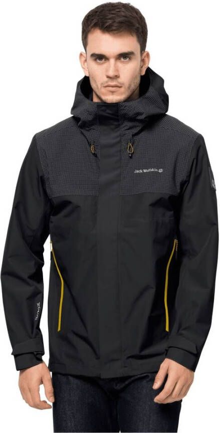 Jack Wolfskin DNA Block Jacket Men Regenjack Heren XXL phantom