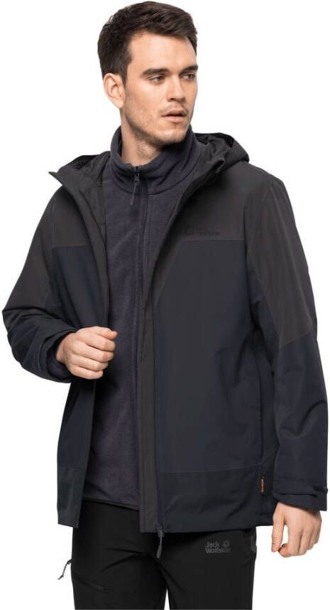 Jack Wolfskin DNA Tundra 3in1 Jacket Men 3in1 jack Heren M grijs black