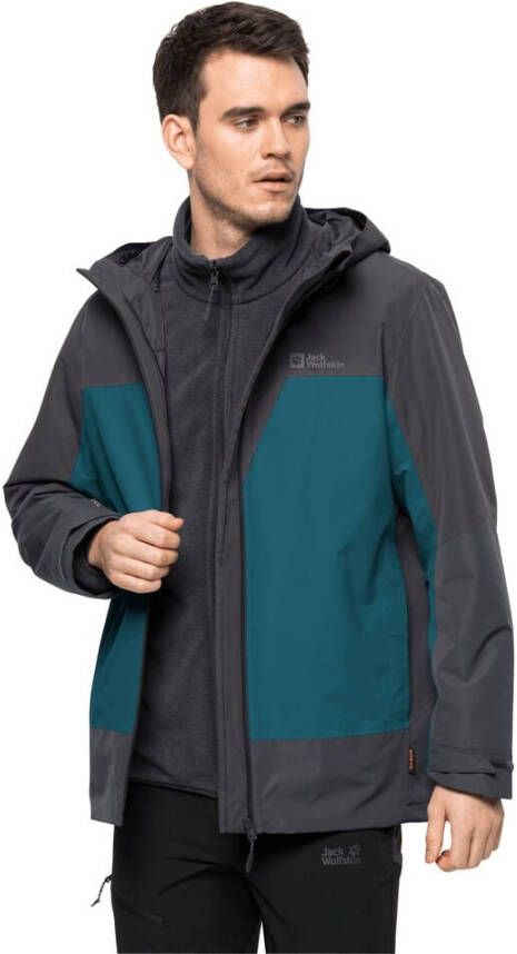 Jack Wolfskin DNA Tundra 3in1 Jacket Men 3in1 jack Heren S blue coral blue coral