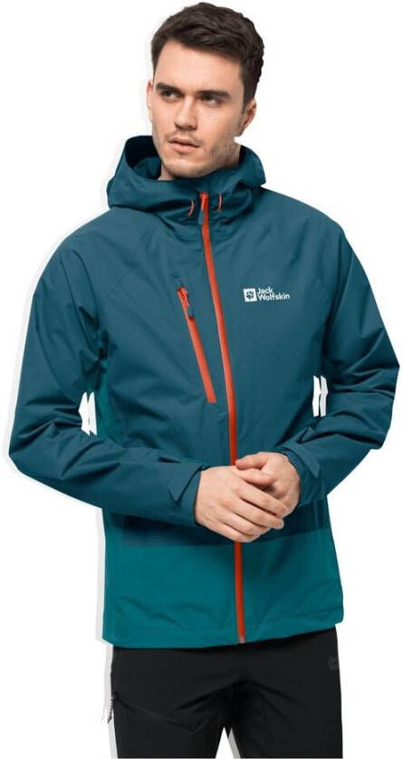 Jack Wolfskin Eagle Peak Jacket Men Regenjack Heren XXL blue coral blue coral