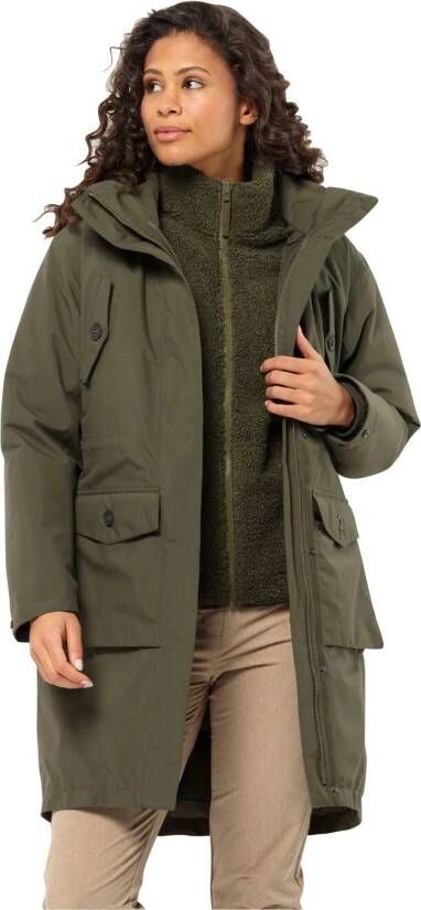 Jack Wolfskin Eiswald 3in1 Parka Women 3in1-jas Dames XXL island moss island moss