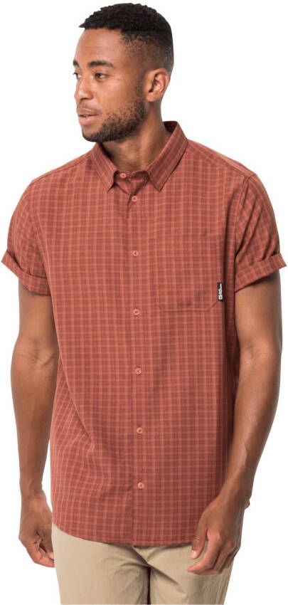 Jack Wolfskin EL Dorado Shirt Men Wandeloverhemd met korte mouwen Heren S rood barn red 41