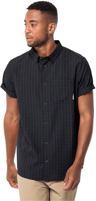 Jack Wolfskin EL Dorado Shirt Men Wandeloverhemd met korte mouwen Heren XXL phantom checks Phantom Checks