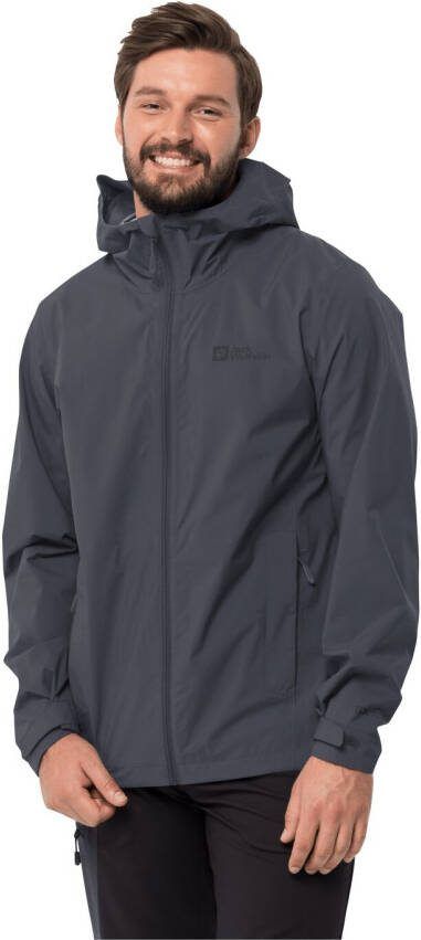 Jack Wolfskin Elsberg 2.5L Jacket Men Regenjack Heren XXL ebony