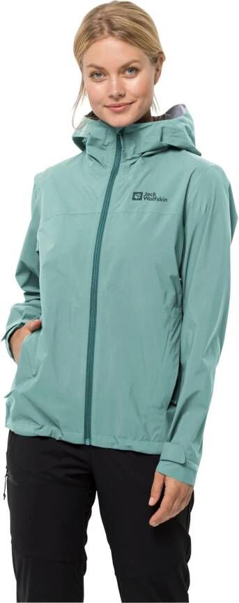 Jack Wolfskin Elsberg 2.5L Jacket Women Regenjack Dames XXL sea foam sea foam